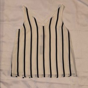 Express Striped silk Tank top